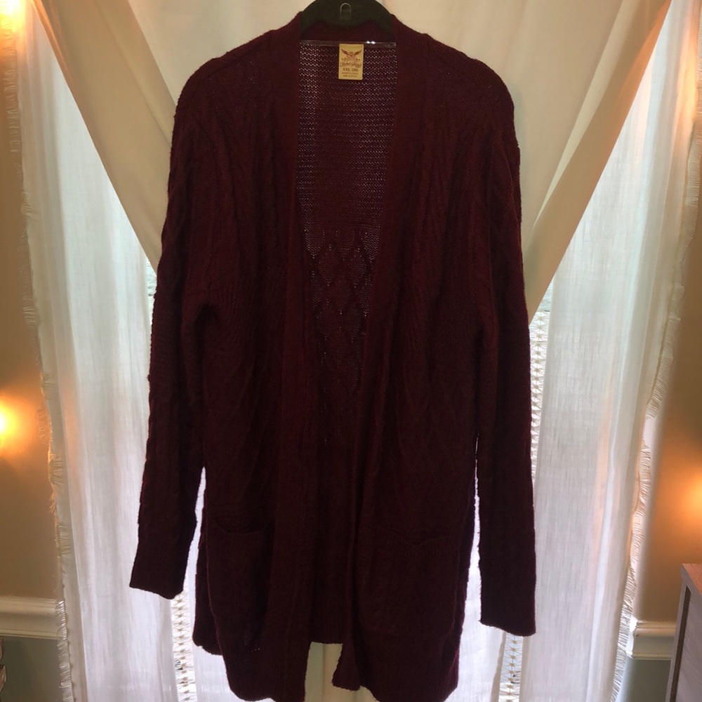 Burgundy Cardigan